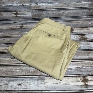 Polo Ralph Lauren Khaki‎ Polyester Dress Pants Size 34x35 Actual Made in Italy